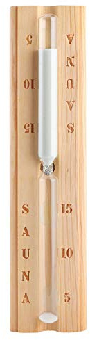 Sauna Timer, 15 Minutes Sand Timer Spa Room Countdown 15 Minute Sand Timer Hour Glass with Sand Using Wood and Glass Materials with Sauna Rooms, Home Sauna Rooms, Spas