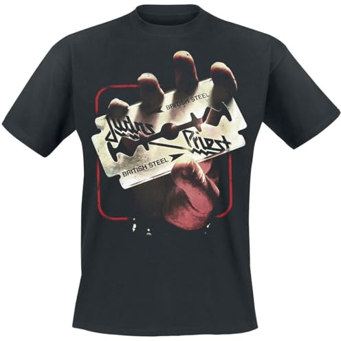 Judas Priest British Steel 50HMY Tour Homme T-Shirt Manches courtes noir