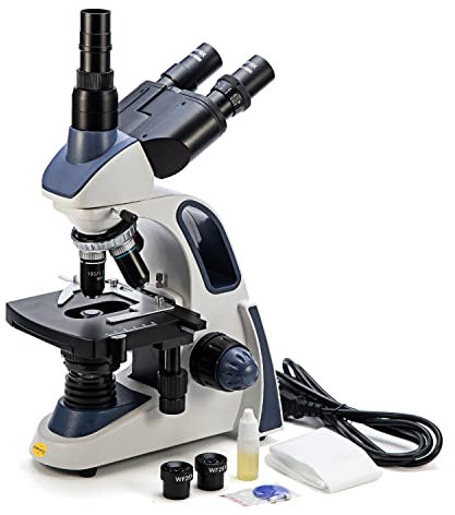 SWIFT SW380T 40X-2500X, Trinokulares Verbund-Labormikroskop mit doppellagiger mechanischer Bühne, Siedentopf-Kopf, Weitfeld-10X/25X Okulare