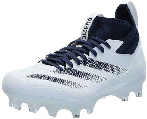 adidas Adizero Impact American Football Sneaker, Unisex, Erwachsene, Weiß/Team Marineblau/Weiß, 11 US Women/10 US Men