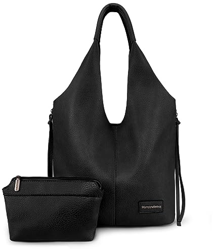 Montana West Hobo Bags für Frauen Slouchy Schulter Geldbörsen und Handtaschen, B Quaste Schwarz