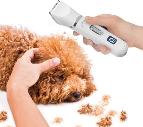 Multifunktionaler Haustier-Trimmer 4-in-1-Elektro-Hundeschermaschine-Set USB Geräuscharmer Fellpflege-Tierhaarschneider mit R-Form