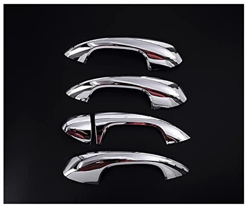 MIAOLISI Exterieur Türgriff Dekor Kohlefaser-Auto-ABS-Chrom-Türgriff-Abdeckungs-Ordnung Für Mercedes Für A-Klasse A180 A200 A250 W177 V177 Für B-Klasse W247 2019 2020 2021(Farbe:Silber)
