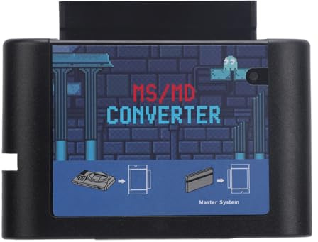 Für Mega Drive Genesi Konverter, MS zu MD Game Card Adapter Konverter Für 5 3 2 Für Mega Drive Für Genesis (Black)