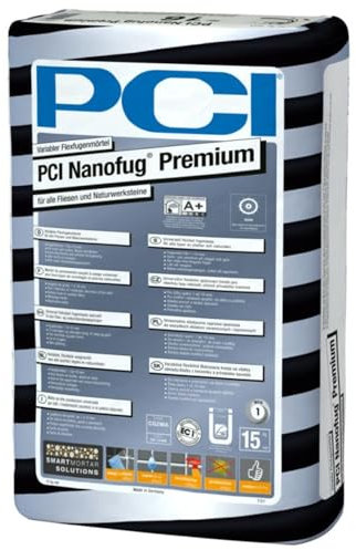 PCI Nanofug Premium 15 kg Nr. 22 Sandgrau Variabler Flexfugenmörtel, für alle Fliesen und Natursteine Verfugen Fliesen Sika
