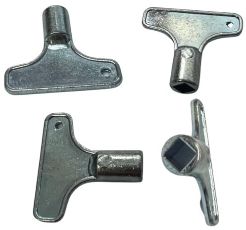 Citystores® 3 Pack Chrome Alloy Radiator Bleed Key Durable Utility Key for Bleeding Radiators & Opening Electric Meter Cabinets Multi-Purpose Chrome Metal Service Keys