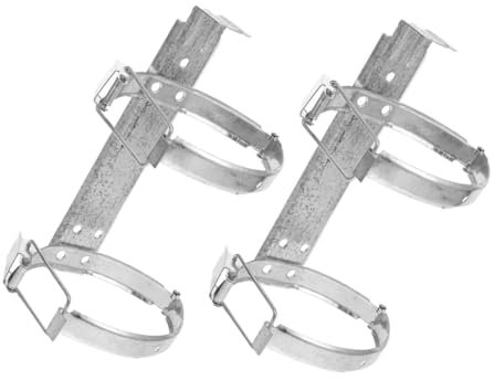 Angoily 2stücke Teiliges Feuerlöscher Wandhalterung Aus Robustem Eisen Passend Für Feuerlöscher Platzsparend Langlebig Für Fahrzeug Und Wandmontage