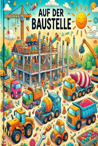 Auf der Baustelle!: Über 40 Motive von Fahrzeugen bis Werkzeugen für Kinder ab 1 Jahr.