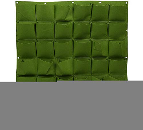 Pilipane Aufhängen von Pflanzen anbauen Taschen 36 Tasche vertikaler Garten Pflanzer im Freien grün (Grün)