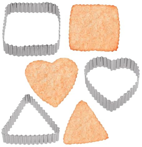 Forme per cracker – Taglierina triangolare per pane, stampo creativo in acciaio inox, design antiaderente, facile da rilasciare, strumento di cottura multiuso per panini, fondente, pasticcini, fatti