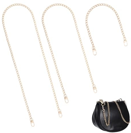 3 Stück 120cm 40cm 80cm Taschenkette Gold Goldkette Wallet Chain Taschengurt Schmal Kette Taschenzubehör Trageriemen Taschenherstellung Schulterriemen für taschen Damen Handtaschen Umhängetasche