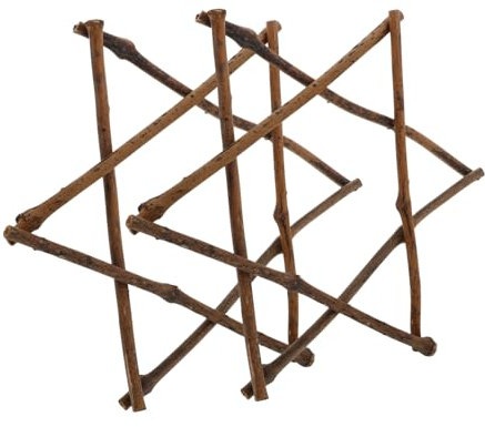 ULTECHNOVO 2stücke Hanukkah Wanddeko Stern-rattanrahmen Vielseitige Festtagsdekoration Für Innen Außenbereich Für Kindergarten Und Einkaufszentren
