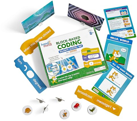 Learning Resources Block-based Coding Student Activity Set for Scratch, Coding for Beginners, Learn to Code, Step by Step Coding, Ages 8+
