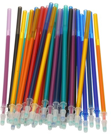 PATIKIL 40 Recharges de Stylos Gel Effaçables 0,5mm Encre Multicolore