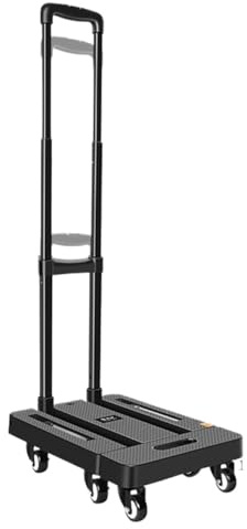 GTOULHH Carrello Portapacchi Trasloco Carrello A Mano Pieghevole con 6 Ruote for Lo Spostamento di Bagagli E La Spesa, Compatto E Portatile, Silenzioso. Bagagli