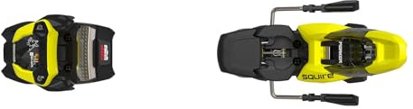 Marker Squire 11 Ski Bindings - Unisex Adult Lightweight Easy-Entry Freeride & Freestyle All-Mountain Skiing Bindings - Anti-Friction Technology, Reduced Step-in Force, Black/Yellow, 110mm