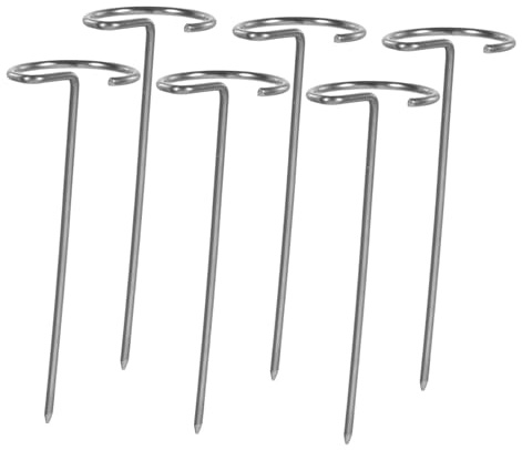 ERINGOGO 6pièces Brochettes Verticales Acier Inoxydable pour Barbecue Friteuse à Air Chaud Viande et Fruits Réutilisables et Stables