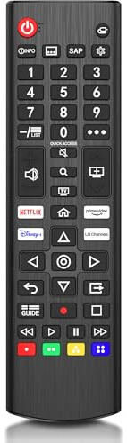 Universal Remote for LG TV Remote Control (All Models) Compatible with All L G LED OLED LCD UHD HDTV HDR Webos 4K 8K Smart TV with Netflix,Video,L G Channels Button,Disney Plus (Black)