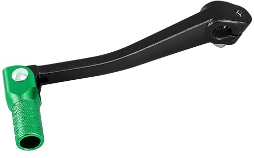 Tunejoy Palanca de Cambio Moto Plegable de Aluminio Universal Palanca Cambios para Modificación de Moto ATV Pit Bike Dirt Bike 150x52mm Negro + Verde