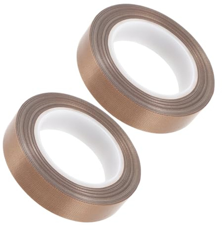 Hohopeti 2 rollos Cinta Ptfe para Selladora al Vacío Resistente Alta Temperatura Aislante para Empaques Industriales