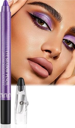 Purple Eyeshadow Cream Eyeshadow Stick, Shimmer & Long-Lasting Cream Stick with Pearlescent Finish, Waterproof Pearly Purple Glitter Eye Makeup