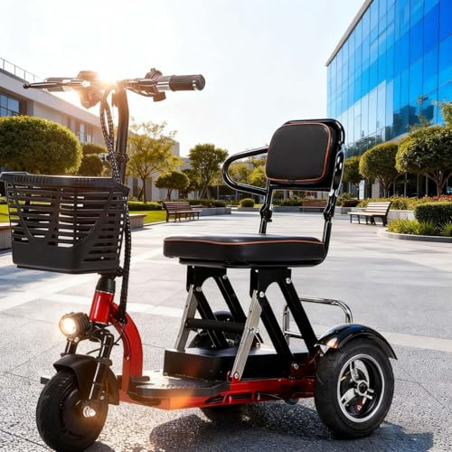 Portable Folding Mobility Scooter, Mobility Scooters for Adults, Scooters for Senior Citizens,Ideal for Elderly & Disabled,Comfortable Seat,20A,8 inch