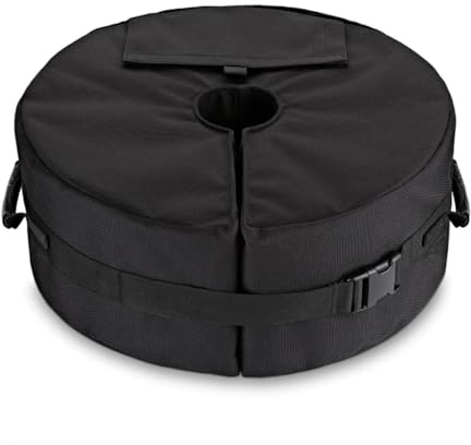HUAXITRA Parasol Base Weights Bag, Heavy Duty Umbrella Sand Base Up to 100lb, Side Opening Sturdy Sunshade Base Stand Sandbags Weighted for Outdoor Patio Garden Umbrella Base (Without Sand)