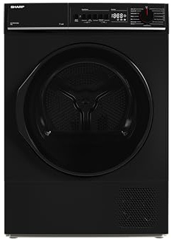 Sharp KD-PRO9S7GBB-DE Wäschetrockner, 9kg, B, WiFi, 15 Trockenprogramme inkl. 30-Minuten-Schnelltrockenprogramm, Schwarz