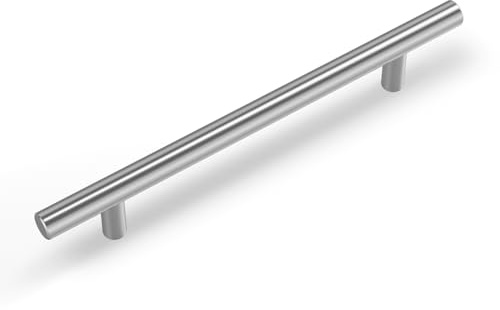 Goldenwarm 20x T Stangengriff Möbelgriffe Hohle Edelstahl Küchenschrank Türgriffe Bohrlochabstand 128mm Gesamtlänge 192mm