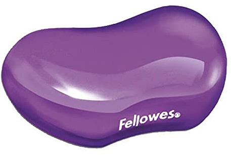 Fellowes Handballenauflage Crystals, flexible Handgelenkauflage mit Gel, kompakt, abwaschbar, ergonomische Auflage - Farbe: violett