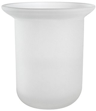 Ambiente - Linea accessori da bagno - Contenitore di ricambio in vetro satinato per scopino bagno