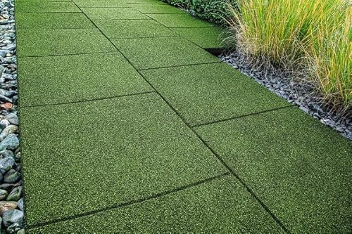 Fallschutzmatten Grün 40x40x2,5cm - Fallschutzmatten für Spiel Sport & Freizeitanlagen - leicht zu verlegen