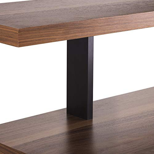 SOTECH Pieds Snack 178 mm Support Droite Snack Console Bar Counter Pied | de Snack Console Plan de travail Aluminium Anodisé Noir Massif Finement rectifié Hauteur Droite