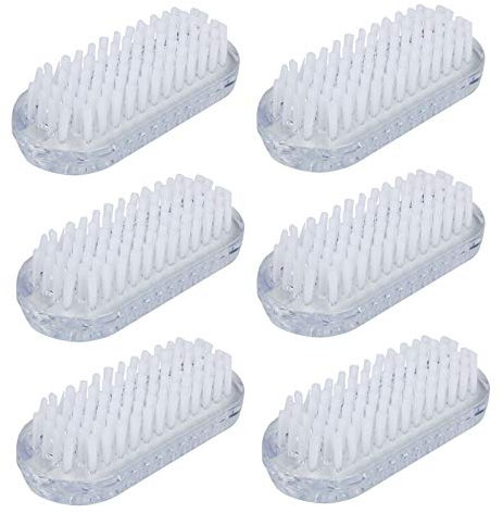 Andux Zone Hand & Nail Cleaning Brush Plastic MJS-01 (Transparent 6pcs)