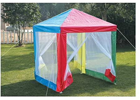 Spot on dealz® Rainbow Kids Gazebo Outdoor Garden Tents and Gazebos Colorful Design Hot Tub gazebo with Sides Zip Up Party Tent Multicolored Market Stall