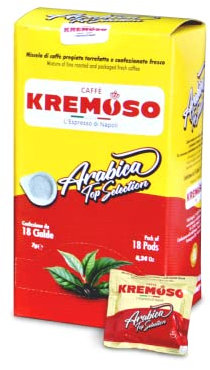 Caffè Kremoso CIALDA Ese Monodose in carta filtro da 7 grammi Miscela ARABICA TOP SELECTION in confezione da 18 cialde