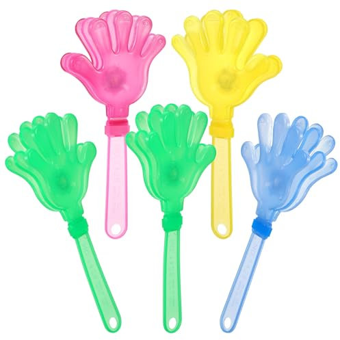 Alipis Director Sound Clapper Led Hand Clapper Noise Makers: 5 Pcs Light Up Clapping Hands Flashing Hand Clappers for Sports Game Concerts Fiesta Party Supplies Random Clapping Hand Machine