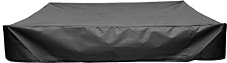 PLIPSH Quadratische Oxford-Stoffabdeckung, Sandkastenabdeckung, Kordelzug, Sandkasten, Sandkasten, staubdichte Abdeckung, Baldachin, wasserdichter Unterstand, Gartenfarm Perfection (Color : Black (sq