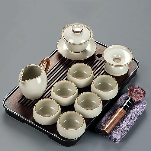 BBAUER teiera giapponese teiera marocchina Teiera in ceramica per l'home office, set da tè Ru Kiln Kung Fu(Color:B,Size:)