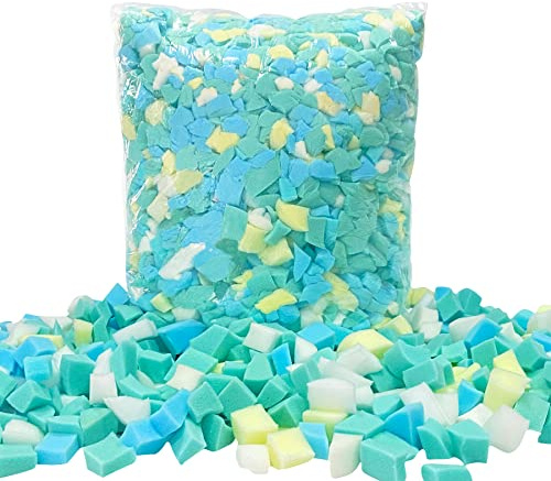Rembourrage en mousse à mémoire de forme de 2,2 kg, adapté pour le remplissage de sacs de haricots, remplissage de lit pour chien pour coussins d'oreiller, sans particules de gel supplémentaires