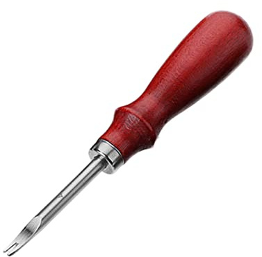 STOBOK Smussatore per Pelle Manico in Faggio, Lama in Acciaio Inox 1, 2mm | Utensile Manuale in Pelle Artigianale, per Professionisti e Amatori, Pratico per Laboratorio e Negozio