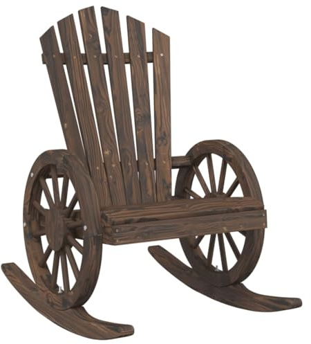 vidaXL Gungstol adirondack massivt granträ, däckstol, solstol, konstrotting stol, däckstolar, solstolar, konstrotting stolar, utestol, utestolar