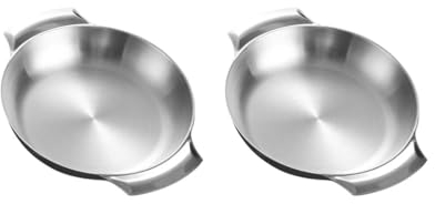 2 Set Edelstahl Topf Schnelle Heizung Haushalt Küche Kochgeschirr für Camping Zuhause 20cm, Silber