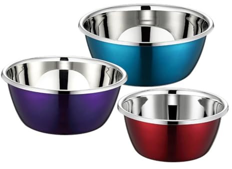 Hoement 3stücke Teiliges -mischschüssel-set Stapelbare Küchenbowls Für Und Servieren Langlebige Und Praktische Schüsseln Für Und Gastronomiebetriebe