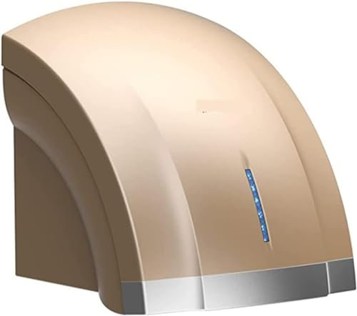 JDSHFEN Secador de Manos automático de 1800 W Pantalla LED Sensor Inteligente Viento frío y Caliente Alta Velocidad montado en la Pared máquina de Secado,Tipo Dorado