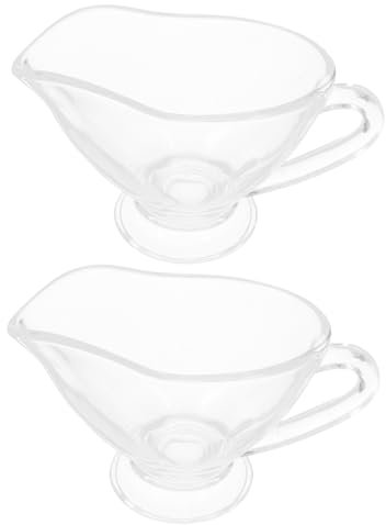 Alipis 2pièces Saucière Verre Transparent Lot Bec Verseur Pour Sauces Et Condiments Pour Cuisine Et Service