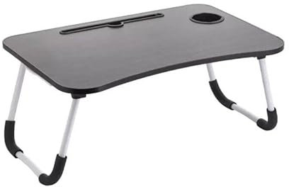 Bandeja para Cama, Mesa Plegable de Desayuno Mesa Ordenador Portátil Multifunción Mesa de Ordenador portátil para Cama y sofá (SIN Cajon, Black)