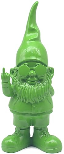 Lesser & Pavey Gnomes Home Decor Figurines & Ornaments For Home & Office | Decorative Home Accessories Statues For Indoor & Outdoor | Lovely Gifts for Women & Men Swearing Green 27 Cm