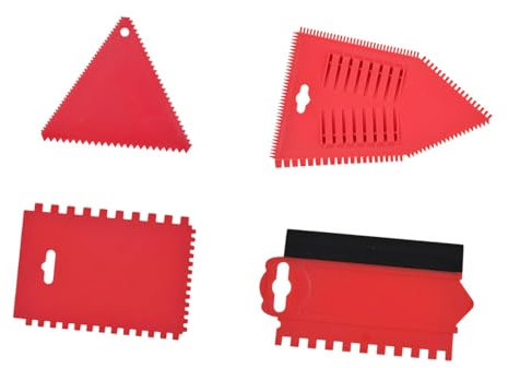 Kuntesetty Set of 4 Notched Glue Spreaders for Paint and Flooring