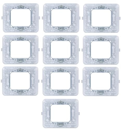 CONFEZIONE DA 10 SUPPORTI A 2 MODULI, PER CASSETTA SCATOLA TONDA 502, PER PLACCA A 2 POSTI, COMPATIBILE CON BTICINO MATIX, SERIE SOLAR, SERIE CIVILE, MASCHERINA